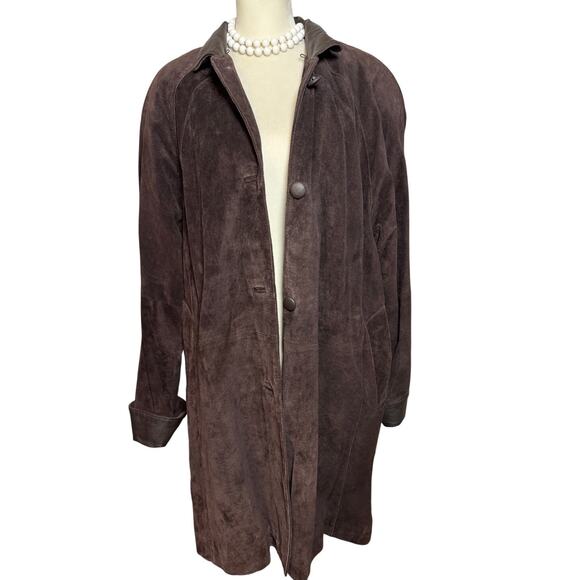 Terry Lewis Jackets & Blazers - Terry Lewis Chocolate Brown Suede/Leather Size: Medium Oversized